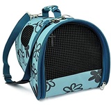 Hilton Transporttasche Blaue Blumen 50X26X27 cm für Katze/Hund