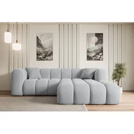 altdecor Ecksofa, Ottomane rechts, OLEA-L1 - 231x173x74 cm Grau