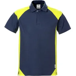 Polo-Shirt "7047 PHV" Fusion Skarup mit UV-Schutz - XS - marine/gelb