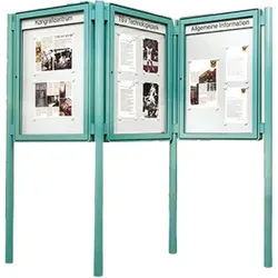 Aluvitrine Modell W6, Stahl weiß