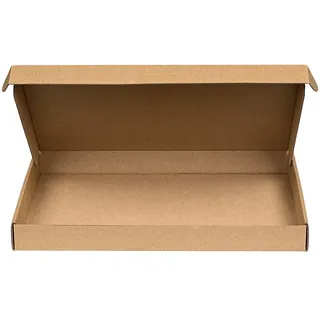 A4 Schachtel mit Klappdeckel, Kraftkarton, einwellig, braun, 30 mm hoch - 10er Pack