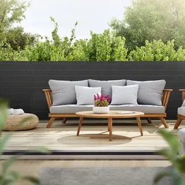ECD Germany Sichtschutzmatte 100 x 400 cm Anthrazit PVC