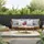 ECD Germany Sichtschutzmatte 100 x 400 cm Anthrazit PVC