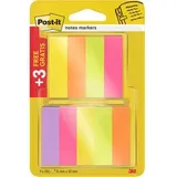 Post-it 6 + 3 GRATIS: Post-it® Page Marker neon Haftmarker farbsortiert 6x 100 Streifen + GRATIS 3x 100 Streifen