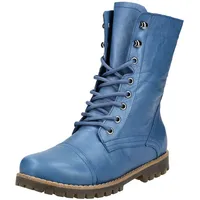 Andrea Conti Stiefel Leder | Blau 39