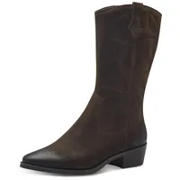 Marco Tozzi Damen Hohe Stiefel mit Absatz Cowboy Spitz, Braun (Cafe), 38 EU