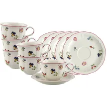 Villeroy & Boch Teetasse mit Untertasse 0,13 l Bunt 6 St.