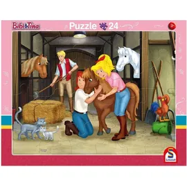 Schmidt Spiele GmbH 2er Set Rahmenpuzzle Bibi und Tina 24 Teile 1