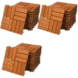 Holzfliese Akazie Mosaik 33er-Set 30x30cm