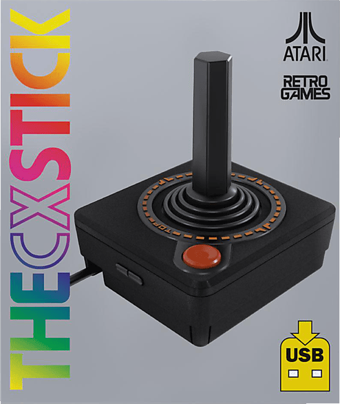 PLAION (UE) THECXSTICK Solus Atari USB Joystick, Schwarz