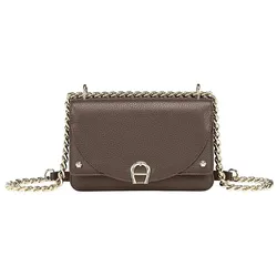 Aigner Diadora Überschlagtasche, schwarz mit goldenen Details