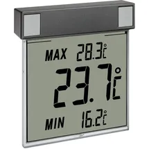 TFA Digitales Fenster Thermometer Anthrazit 30.1025.10