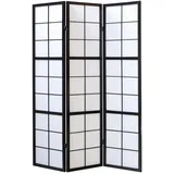 Homestyle4u Paravent Schwarz 132x175 | Gr.: onesize