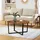 VASAGLE Runder Couchtisch Braun Holz 88 x 47 cm