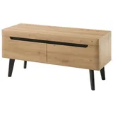 furn.design Ronson TV-Lowboard 107 x 50 x 40 cm Eiche Artisan/Schwarz Holzwerkstoff