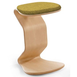 Mayer Sitzmöbel NEST NATURE Hocker medium mit flachem Kokos-Sitzpolster 1116 gelb