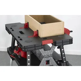 KETER faltbare Werkbank 85 x 75.5 x 55cm Grau, Rot