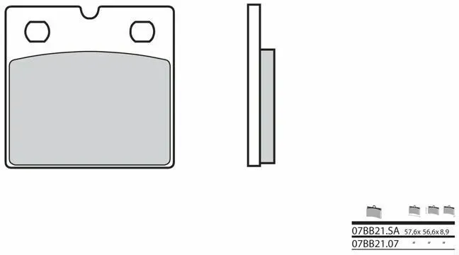Brembo S.p.A. Sintermetall-Bremsbeläge - 07BB21SA
