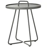 Cane-Line On-the-move mini Beistelltisch Century Bistrotisch Ø 37 x 47 cm light grey