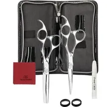 Olivia Garden SilkCut Scherenset mit 2 Scheren, Haarschneide-Schere 5,75 Zoll- und Effilierschere, Europa