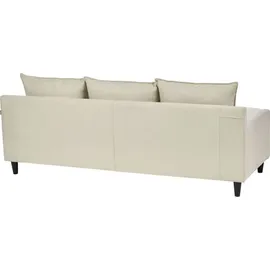 Beliani Ecksofa Hellbeige Polsterbezug L-Förmig Linksseitig Universal Traditionell Wohnzimmer - Beige/Schwarz
