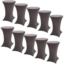 Trutzholm 10x Stehtischhusse Stretch 70 cm anthrazit Tischdecke Husse Bistrotisch Partytisch