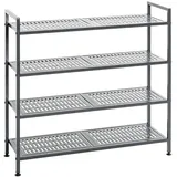 Haku-Möbel Schuhregal 73 x 72 x 25 cm anthrazit / anthrazit