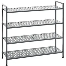 Haku-Möbel Schuhregal 73 x 72 x 25 cm anthrazit / anthrazit