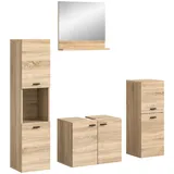 xonox.home Badkombination 137 cm x 186 cm x 33 cm Sonoma Eiche 4-tlg.