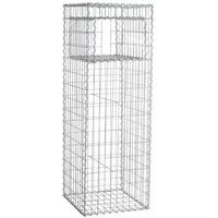 Estexo Gabione Gabionen Säule 50x50x150 cm Pfosten eckig Steinkorb