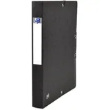 Oxford Sammelbox A4, Top File +, aus Karton, 4 cm Rückenbreite, schwarz, 9 Stück