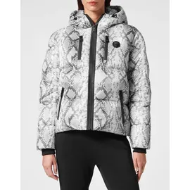 Plein Sport Jacke Python dunkelgrau | weiß L