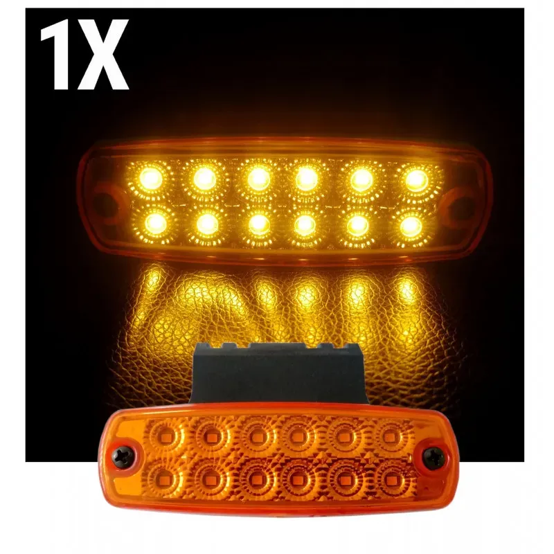 LED-Markierer, LED-Begrenzungsleuchte, Tokos, orange, mit Halterung, wasserdicht, 12V-24V für Lkw, Bus, Van, Anhänger, Pritsche
