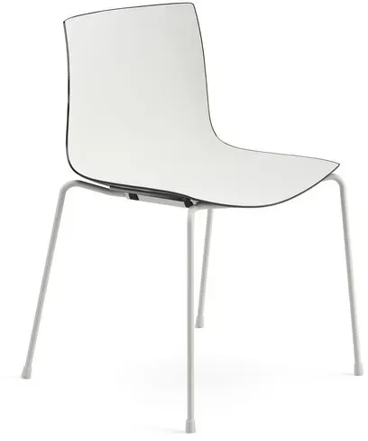 Arper Stuhl Catifa 46 zweifarbig Vierfuß Chrom