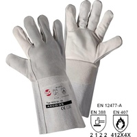 L+D Kombi 1810 Rindspaltleder Schweißerhandschuh Größe (Handschuhe): 10, XL EN 12477-A, EN 388, E