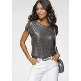 LAURA SCOTT Rundhalsshirt in grau, | Gr. 38,