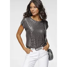 LAURA SCOTT Rundhalsshirt in grau, | Gr. 38,