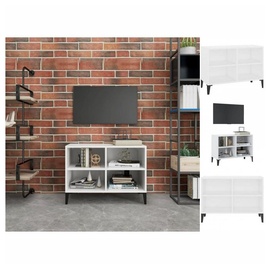 vidaXL TV-Schrank mit Metallbeinen Weiß 69,5x30x50cm