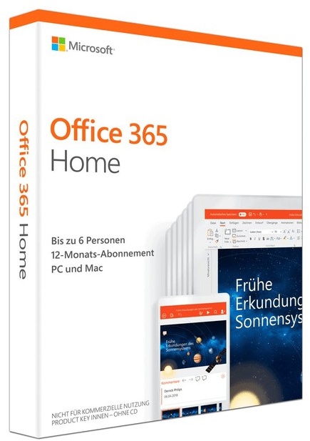Microsoft Office 365 Home Premium PKC, 6 PCs/MACs - 1 Jahr