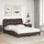 vidaXL Bettgestell mit LED ohne Matratze "Hvar" Braun 120x200 cm
