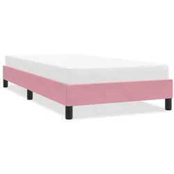 Bettgestell ohne Matratze Rosa 100x220 cm Samt