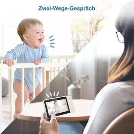 Vtech VM924 Video-Babyphone mit Kamera 5" LCD Display, 31 Stunden Batterielaufzeit Nachtsicht 300 Meter Reichweite Pan-Tilt-Zoom Schlaflieder Beruhi...