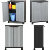 Kunststoffschrank 68x39x92 cm - Aufbewahrungsbox - Garderobe - Werkzeugschrank - Plastikmöbel - Grau - Home & Living