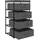 vidaXL Hängeschrank Stahl 45x38x80 cm Grau mit 4 Stoffkörben