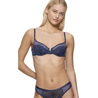 Triumph Balconette-BH Delightful Spotlight mit graphischer Spitze, blau