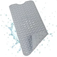 Relaxdays Badewannenmatte, mit Saugnäpfen, PVC, Kinder & Erwachsene, BxT: