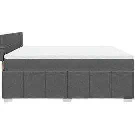 vidaXL Boxspringbett 180 x 200 cm Dunkelgrau