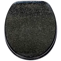 Sanilo WC-Sitz, BxL: 37,7 x 47 cm, Glitzer Schwarz