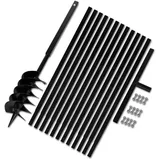 vidaXL Hand-Erdbohrer 150 mm mit Verlängerungsrohr 13 m