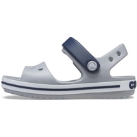 Crocs unisex-child Crocband Sandal Sandal, Light Grey/Navy, 27/28 EU